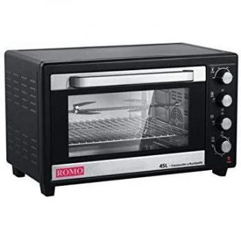 Horno Romo Romh45l Negro 1800w 45 Litros Con Conveccion Y Rustipollo
