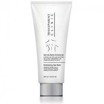 Transparent Clinic - Gel de baño exfoliante - Elimina las células muertas de la piel - 200 ml