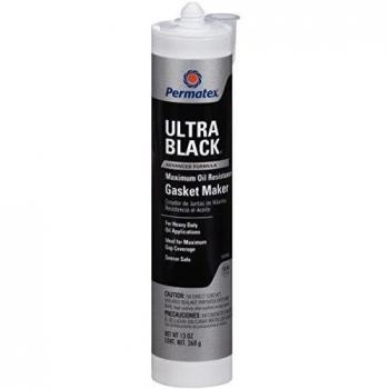 Silicona Permatex 85080-6 PK. Junta de silicona UltraBlack con máxima resistencia al aceite 280 ml, paquete de 6, Pack of 1, negro, 1