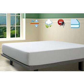 Savel, Protector de colchón Antiácaros Punto 100% Algodón Impermeable y Transpirable, 105x190/200cm