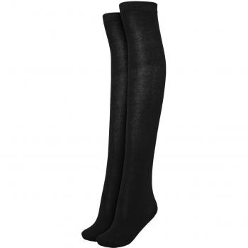 Urban Classics Ladies Overknee Socks 2-Pack - Black/Grey