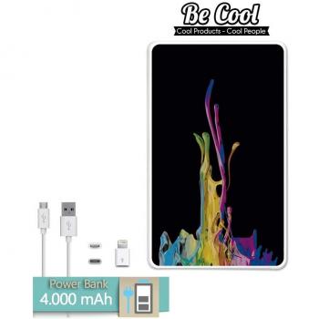 Becool® - Batería Externa Power Bank 4000 mah + Gratis 1 cable USB-MicroUsb