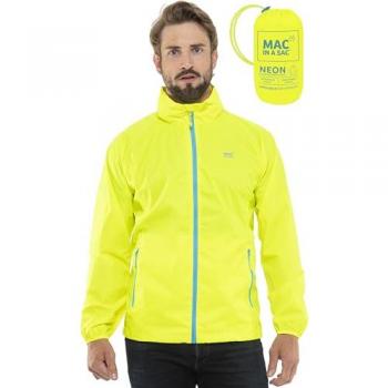 Mac in a Sac Origin II Unisex Waterproof Packable Jacket - Neon Yellow - Size XL