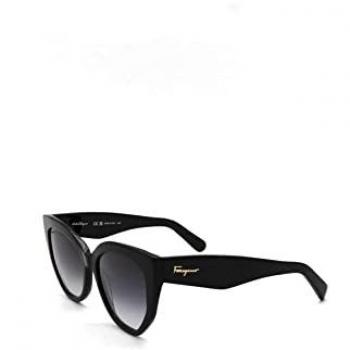 Salvatore Ferragamo Black Cat Eye Sunglasses with Gray Gradient Lenses - Size: 56mm Unisex
