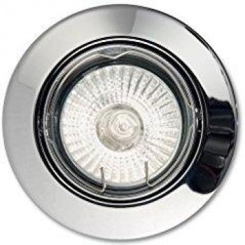 Foco empotrado redondo giratorio GU10 cromo Ideal Lux 083131