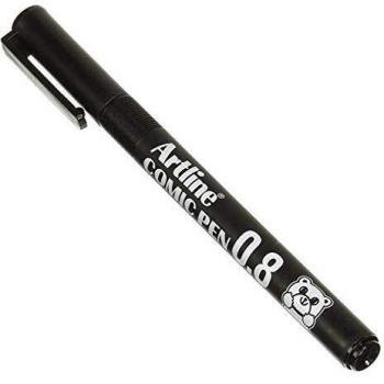 Rotulador artline calibrado micrometrico negro comic pen ek-288 punta poliacetal 0,8 mm resistente al agua