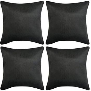 vidaXL Fundas de cojín 4 uds 40x40cm poliéster gamuza antracita