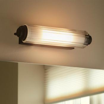 Aplique de pared Nimal Doble IP44, plástico y metal, negro