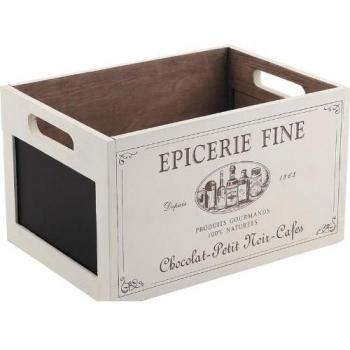 Caja de madera para delicatessen con pizarra - 28 x 20 x 16 cm