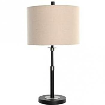 Lámpara de mesa DKD Home Decor Negro Beige Metal 50 W 220 V 33 x 33 x 67 cm