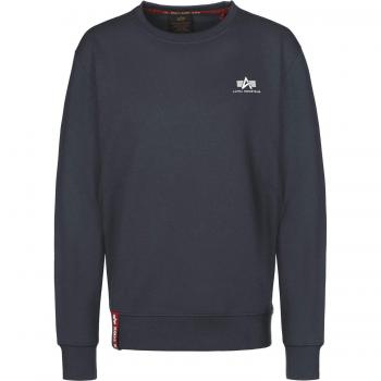 Alpha Industries Basic Small Logo Navy Sweatshirt for Men - Size L