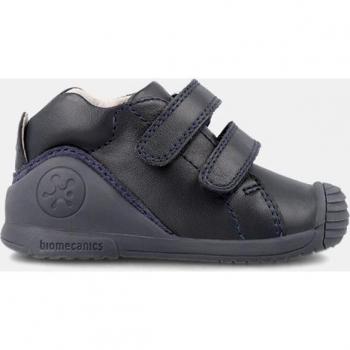 Zapatillas de bebé niño Biomecanics - tipo running bajas en piel con doble cierre adherente