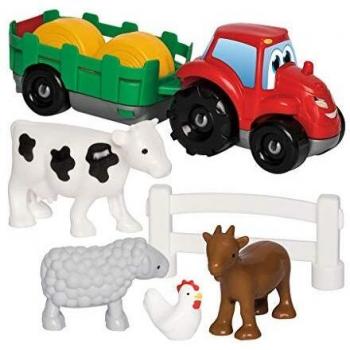 Jouets Ecoiffier Tractor con Remolque ABRICK, Multicolor