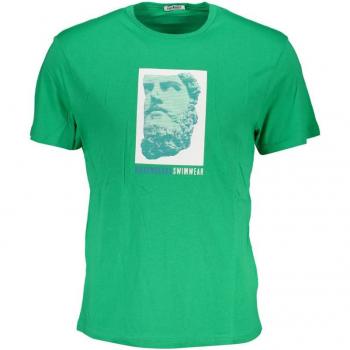 Bikkembergs Green Cotton T-Shirt - S, Female, Short Sleeve, Logo Print