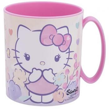 Taza Infantil de Plástico Reutilizable para Microondas de 390 ml - Hello Kitty