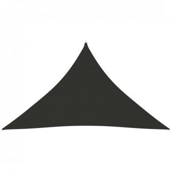 Toldo de vela triangular tela Oxford gris antracita 5x5x6 m