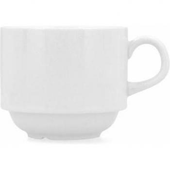 Taza para Infusión Bidasoa Glacial Blanco Cerámica 250 ml (Pack de 6 Unidades)