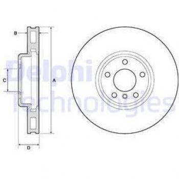 Disco de freno DELPHI BG9155C, tipo: disco de freno, características: fabricado por DELPHI, modelo BG9155C, diseñado para ofrecer un rendimiento óptimo en sistemas de frenado, alta resistencia