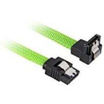 Cable SATA 3 de 0,45 m Negro y Verde con Conector SATA 7-pin