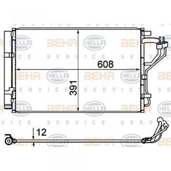 BEHR HELLA SERVICE 8FC 351 344-624  Condensador, aire acondicionado