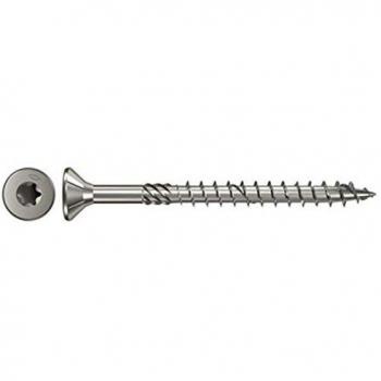 Tornillos Fischer Power Fast para aglomerado, acero inoxidable A2, rosca parcial, cabeza avellanada, Torx 6.0 x 180 mm (100 unidades)