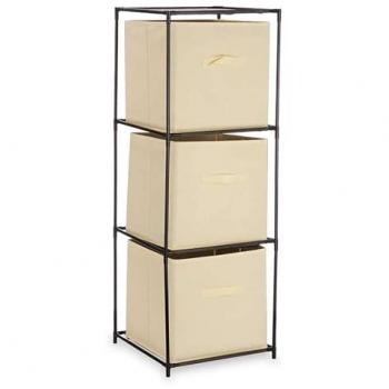 Estantería 3 cajones TNT natural colección Kipit - San Ignacio, dimensiones 102x35 cm