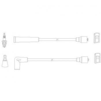 Juego de cables de encendido HÜCO 134457 para RENAULT Twingo