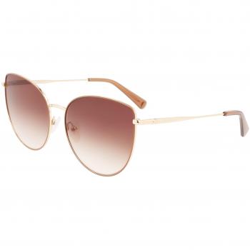 Longchamp Unisex Adult Sports Sunglasses - Gold/Beige Medium Yellow Frame