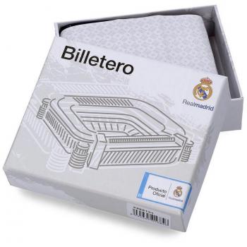 Real Madrid White RM Tarjetero, 10 cm, 0.08 litros, Blanco