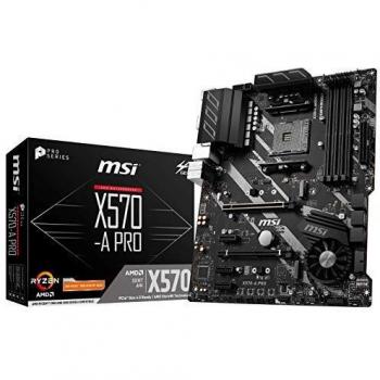 MSI Placa base X570-A PRO (AMD AM4, DDR4, PCIe 4.0, SATA 6Gb/s, M.2, USB 3.2 Gen 2, HDMI, ATX