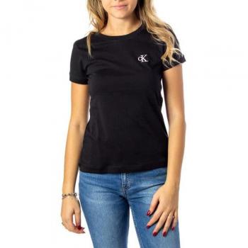 Calvin Klein Jeans Embroidery Slim Tee T-Shirt Black para Mujer