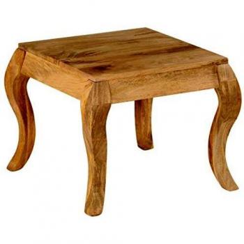vidaXL Mesa Auxiliar Madera Maciza de Mango 45x45x40cm Mobiliario Decoración