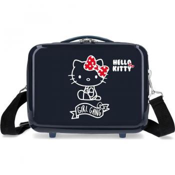 Neceser ABS Girl Gang Hello Kitty adaptable a trolley Azul 9L
