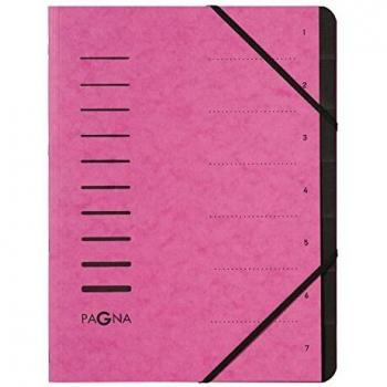 Carpeta Organizadora PAGNA A4, 7 Compartimentos, Rosa Oscuro
