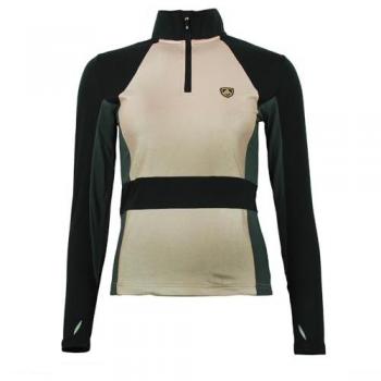 Peak Mountain Women's Long Sleeve Zip Base Layer T-Shirt