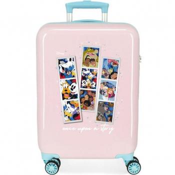 Maleta de Cabina Rígida Disney 100 Once Upon a Story Rosa 34L para Mujer