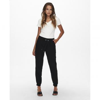 Pantalones de Chándal ONLY 15203946 Negros Talle Regular para Dama