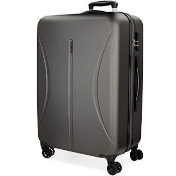 Roll Road Camboya Maleta grande Gris 57x80x29 cms Rígida ABS Cierre combinación 108L 4,6Kgs 4 Ruedas Dobles