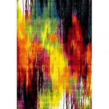 Alfombra rectangular multicolor JOLIA 1 de diseño geométrico - 160x230 cm - Polipropileno