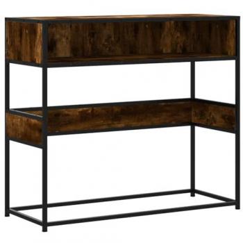 Mesa Consola de Madera de Ingeniería Roble Ahumado 90x35x80 cm