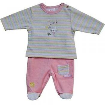 Schnizler Nickianzug Häschen - Traje De Footing Bebé-Niña, color rosa, talla 68