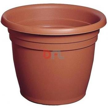 Vaso Campana Thea Redondo de Plástico Resistente 40x32 cm 20L Marrón