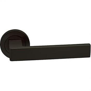 JUEGO MANIVELA ROSETA REDONDA NEGRO MATE ref. SV-R600