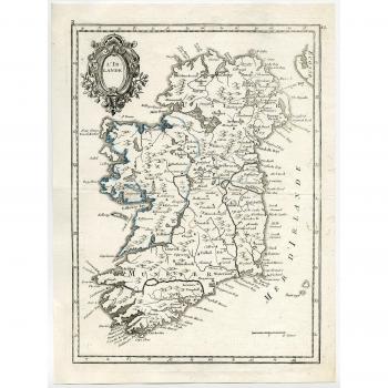 Antiguo print-dublin-waterfort-londonderry-corke-ireland-le rouge-1756