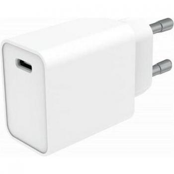 Cargador USB-C Power Delivery 20W Blanco con Carga Rápida Universal