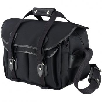 Billingham 335 - Funda para la cámara de lona color negro con ribete de cuero