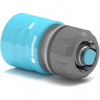 Conector rápido para manguera de jardín 1/2 con función stop ideal, Cellfast