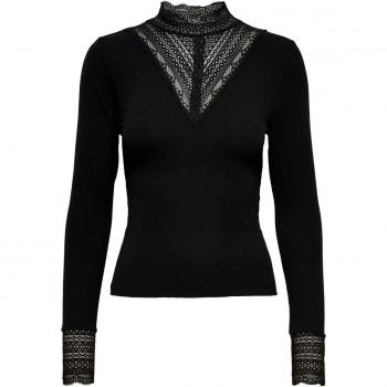Camiseta de Manga Larga Only para Mujer en Color Negro