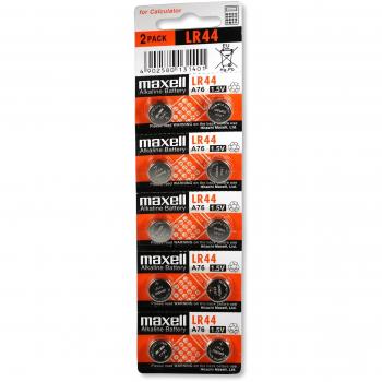 Maxell LR44 1.5V Micro - Pack de 10 pilas alcalinas