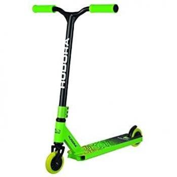 Patinete Stunt Infantil HUDORA Verde - Scooter Freestyle para Niños de 6 a 10 Años, con Llenado de 360° y Capacidad de hasta 100 kg